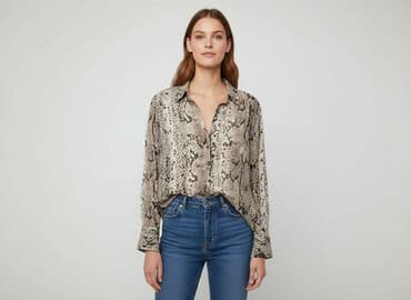 bluzka w panterkę stradivarius: Stradivarius, Bluzka damska, rozmiar S — 1