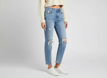 jeans mom slim fit stradivarius: Stradivarius, Jeansy damskie, rozmiar S — 1