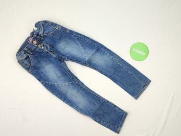 obcisłe jeansy z wysokim stanem: Jeans, 4-5 years, 104/110, condition - Perfect — 2