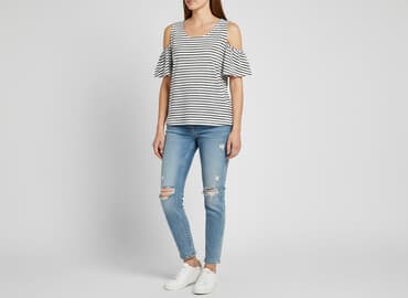 koszula wiya w paski: T-shirt damski, rozmiar M — 6