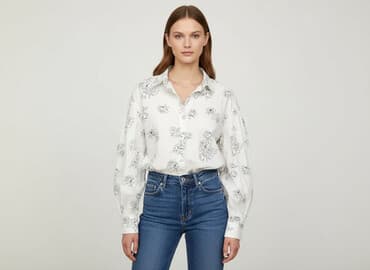 białe bluzki z długim rękawem reserved: Reserved, Koszula damska, rozmiar XS — 1