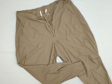 spodnie dresowe z obniżonym krokiem: Material trousers for women, size 3XL — 2