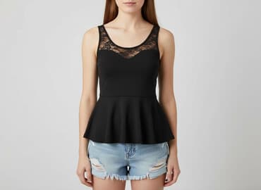 bluzki z baskinką duże rozmiary: Gina Tricot, Top damski, rozmiar XS — 7