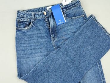sinsay dżinsy z wysokim stanem: Denim, Jeansy damskie, rozmiar M — 8