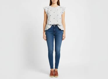 biała bluzka w granatowe paski: C&A, Жіноча блуза, розмір XL на lalafo.pl — 1 biała bluzka w granatowe paski: C&A, Жіноча блуза, розмір XL — 1