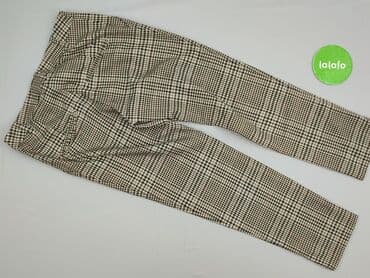 spodnie czerwone w kratę h m: H&M, Material trousers for women, size XS — 4