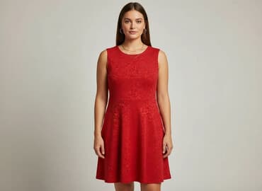 czerwone sukienki plus size: Atmosphere, Sukienka damska, rozmiar XL — 7