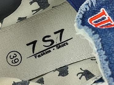 slip on h: Damskie slip‑ony 7S7 z denimu - Model: slip-on, bez sznurowadeł - — 6