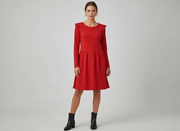 piękne czerwone sukienki na wesele: Sukienka damska, rozmiar S — 5