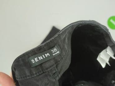 dżinsy z wysokim stanem czarne: Denim, Jeansy damskie, M — 4