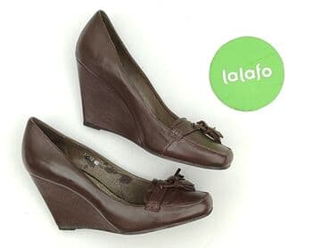 buty na koturnie z futerkiem: Półbuty damskie, rozmiar 40 — 3