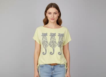 koszule kastor wyprzedaż: Kot, T-shirt damski, rozmiar M — 1