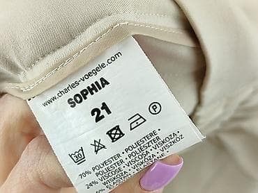 leginsy ecru: Charles Vögele, Spodnie materiałowe damskie, rozmiar XL — 5