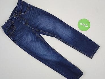 koszula w krate brazowa: Spodnie jeansowe, 8 lat, 128, stan - Idealny — 2