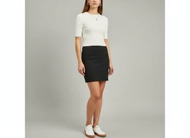 czarne mini spódniczka: Spódnica damska, rozmiar 2XS — 1