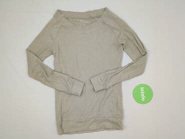 bluzki basic z dekoltem v: Basic, Women`s sweatshirt, size S (EU 36) — 2