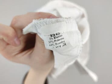 biale szerokie jeansy: Spodnie materiałowe damskie, rozmiar M — 5