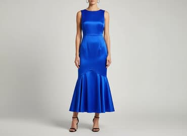 sukienki na wesele maxi chabrowa: Sukienka damska, rozmiar S — 1