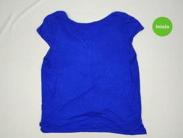 niebieska bluzki z krótkim rękawem: Bluzka damska, rozmiar L — 3