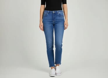 jeansy damskie podnoszące pośladki: Jeansy damskie, rozmiar M — 6