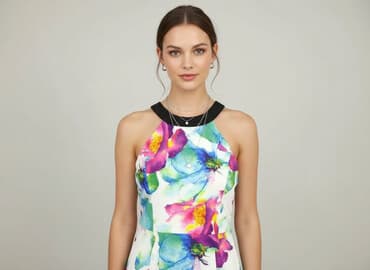 sukienka z haftowanymi kwiatami: Sukienka damska, rozmiar S — 5