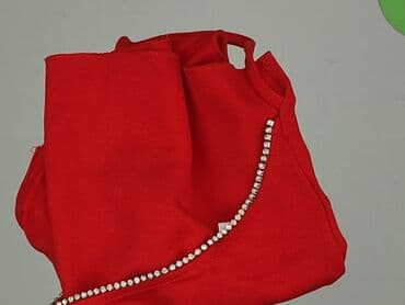 czerwona bluzki z dekoltem v: Bershka, Top damski, rozmiar S — 7