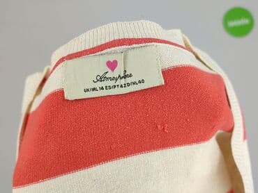 sweter w paski z serduszkiem: Atmosphere, Sweter damski, rozmiar L — 4