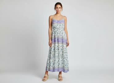 sukienki maxi na wesele niebieska: Sukienka damska, rozmiar L — 6