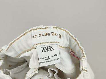 bershka spodnie cargo biale: Spodnie jeansowe, Zara, 4-5 lat, 110, stan - Bardzo dobry — 4
