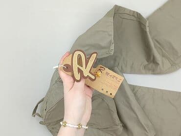 spodnie z c a: Material trousers for women, size M — 4