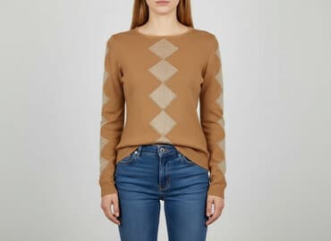 sweter z kwadratów: Sweter damski, rozmiar S — 6