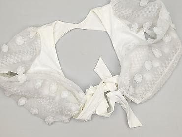 moda komunijna: Biała bolerka/narzutka z krótkimi bufiastymi rękawami dla kobiety. - — 1