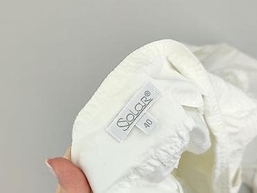 spodnie dril: Solar, Spodnie materiałowe damskie, rozmiar L — 4