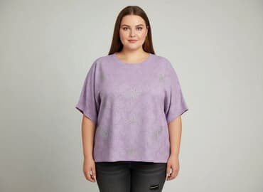 bluzki wieczorowe plus size: Women's blouse, size 5XL — 1