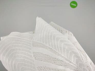 Oświetlenie: Firana żakardowa panelowa – biały ażurowy wzór liści/pawich piór - — 4