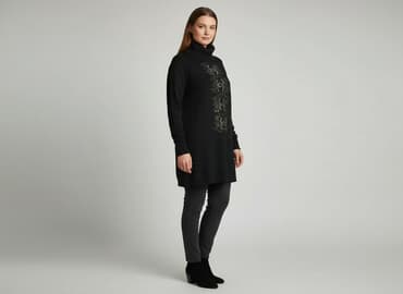 bluzki z golfem: Tunika damska, rozmiar M — 8