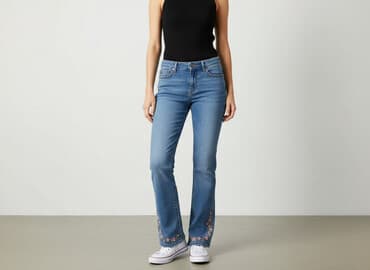 bezrękawnik jeans damski: Jeansy damskie, rozmiar XS — 7