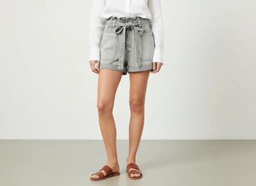 zara szare spodenki: Zara, Szorty damskie, rozmiar M — 7