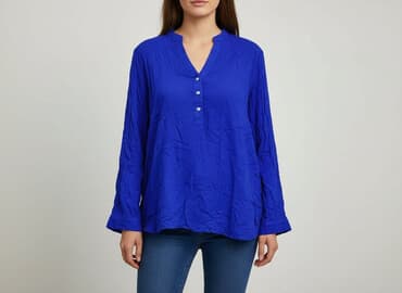 chabrowa bluzki plus size: Bluzka damska, rozmiar L — 1