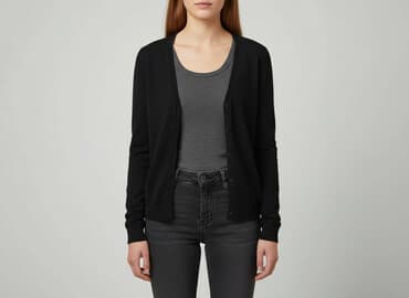 sweter z dekoltem v: Kardigan damski, rozmiar L — 7