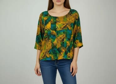 żółte bluzki z krótkim rękawem: Bluzka damska, rozmiar L — 5