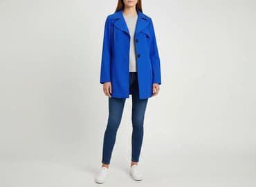 płaszcz jeansowy ochnik: Płaszcz damski, rozmiar L — 7