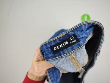 srebrne buty deichmann: Denim, Jeansy damskie, rozmiar M — 4