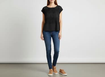 tanie bluzki z krótkim rękawem: Amisu, Bluzka damska, rozmiar S — 6