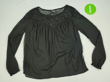 bluzki z tiulem czarne: Ichi, Women's blouse, M — 2