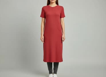 czerwona sukienka midi zara: Zara, Sukienka damska, rozmiar M — 1