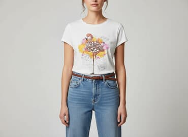 t shirty z flamingiem: T-shirt damski, rozmiar S — 1