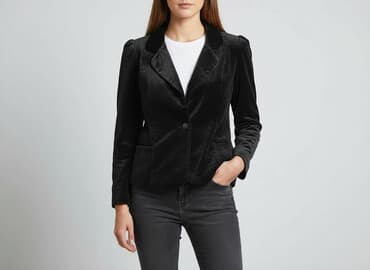 aksamitna kamizelka damska: Marynarka damska, rozmiar M — 5