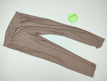 kremowe dresy: Spodnie materiałowe damskie, rozmiar M — 2