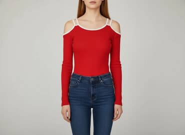 bluzka z odkrytym ramieniem allegro: HDM, Bluzka damska, rozmiar S — 7